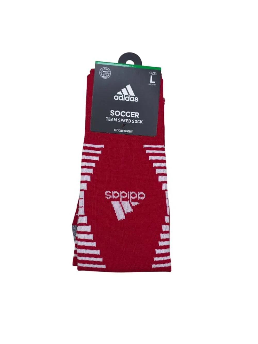 Adidas Soccer Team Speed Socks L Aeroready Compression Cushioned Recycled Fabric